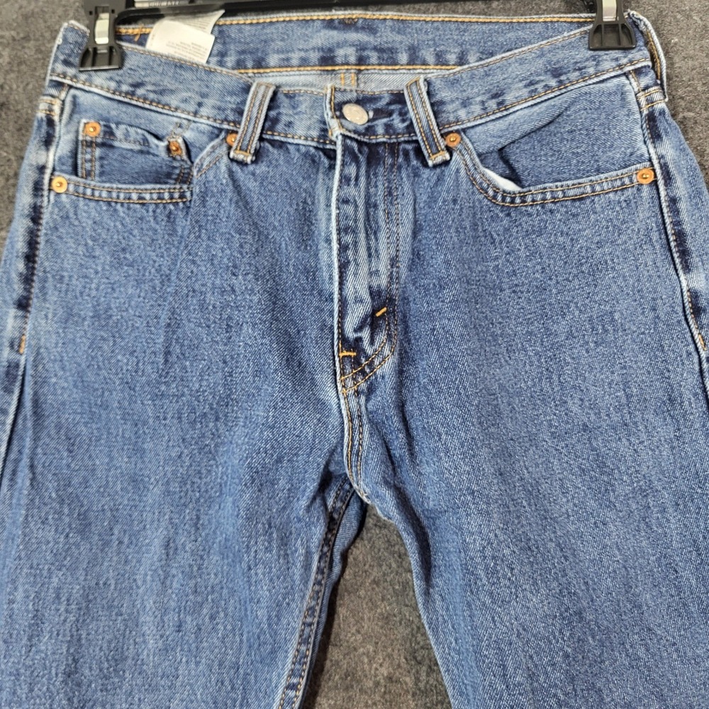 Levis 505 Regular Fit Straight Leg Jeans Mens 30x31 Blue Denim